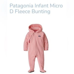 Patagonia baby bunting fleece in pink. Size 6-12 months. Excellent condition.